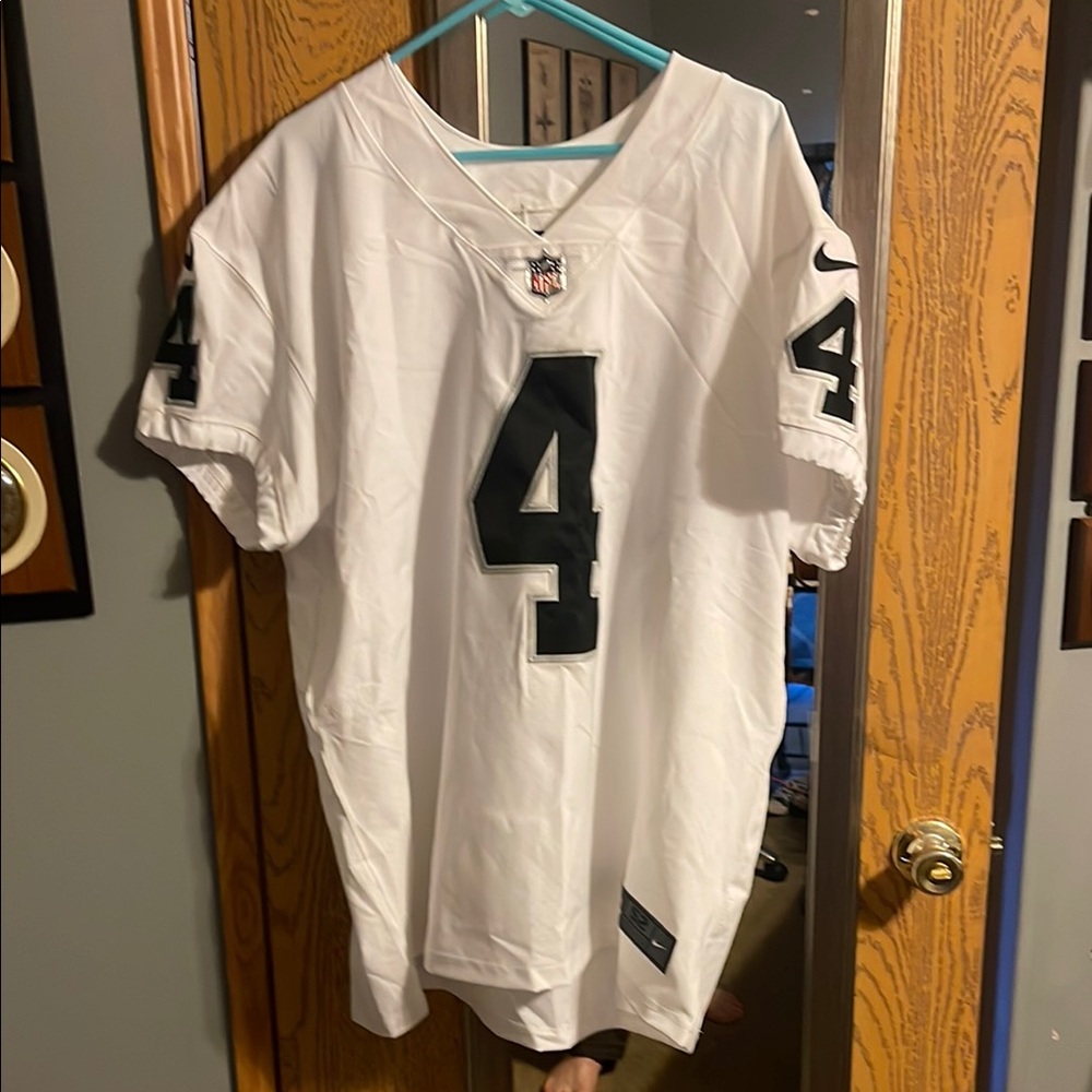 Nike White Football Jersey with Large Number 4